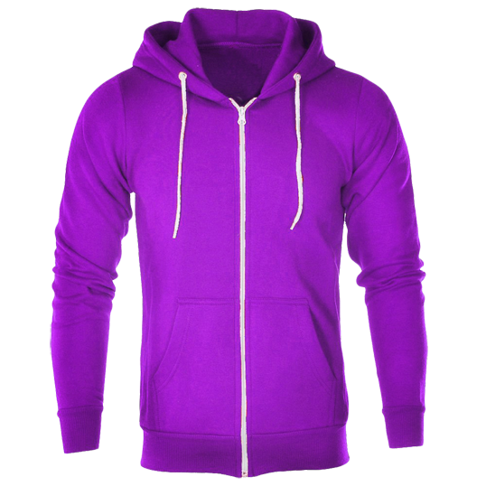 Plain Violet Hoodie Jacket with zipper – Cutton Garments